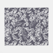 Olivenbaum - dunkelblau fleecedecke (Vorderseite (Horizontal))