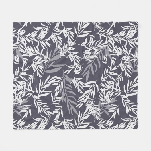 Olivenbaum - dunkelblau fleecedecke (Vorderseite (Horizontal))