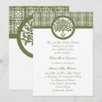 Olivenbaum Emblem Hochzeit Einladung | Zazzle.de