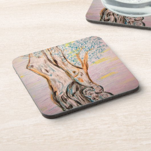 Olivenbaum Getränkeuntersetzer (Linke Seite)