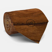 Olivenbaum Holzkörner | Moderne Wood Men Neck Tie Krawatte (Gerollt)