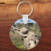 Olivenbaum in Yoga-Position Schlüsselanhänger (Vorderseite)