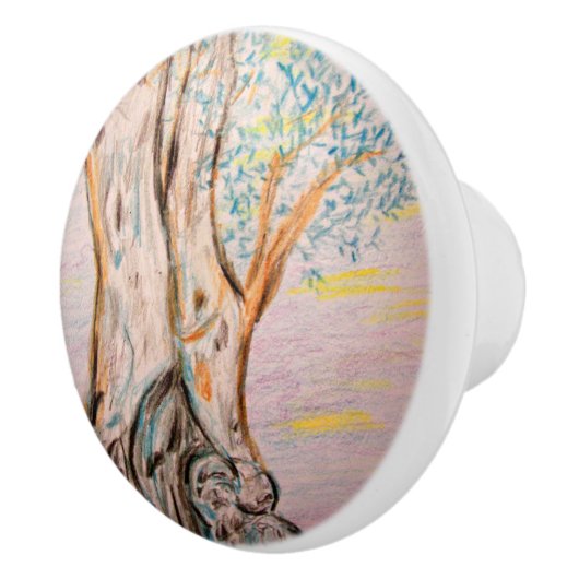 Olivenbaum Keramikknauf (Rechts)