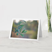 Olivenbaum mit Bokeh Hintergrund Karte (Vorderseite)