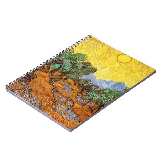 Olivenbaum-Notizbuch Van Gogh Notizblock (Linke Seite)