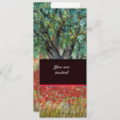 OLIVENBAUM UND KOPIERFELDER, weiß Einladung (Vorne/Hinten)