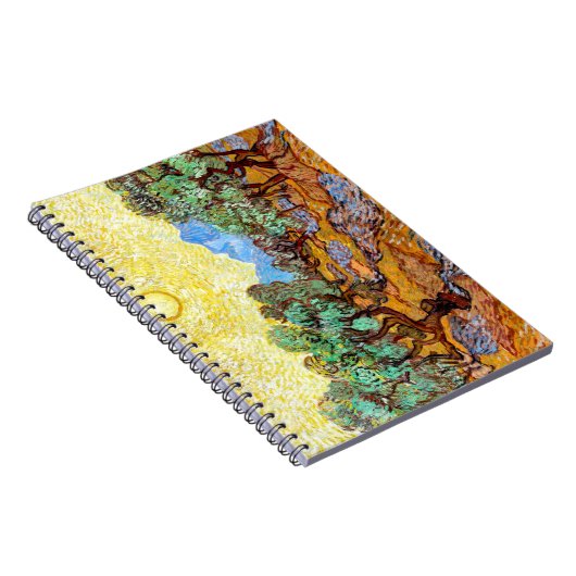 Olivenbäume (1889) Landschaft Art Van Gogh Spirale Notizblock (Rechte Seite)