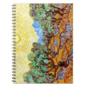 Olivenbäume (1889) Landschaft Art Van Gogh Spirale Notizblock (Vorderseite)
