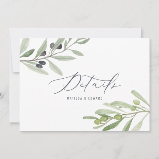 Olivenbäume Ankündigung (Vorderseite)