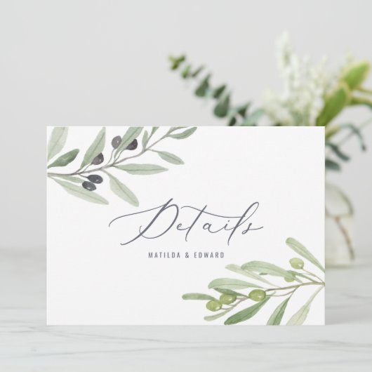 Olivenbäume Ankündigung (Stehend Vorderseite)