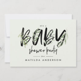 Olivenbäume duftendes Party für Säuglinge Ankündigung