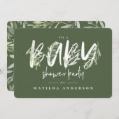 Olivenbäume duftendes Party für Säuglinge Ankündigung (Vorne/Hinten)