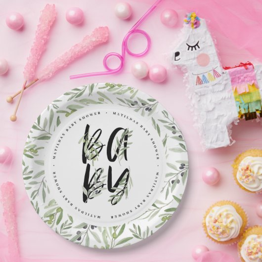 Olivenbäume duftendes Party für Säuglinge Pappteller (Party)