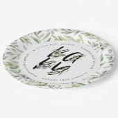 Olivenbäume duftendes Party für Säuglinge Pappteller (Schrägansicht)