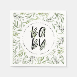 Olivenbäume duftendes Party für Säuglinge Serviette