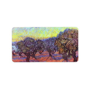 Olivenbäume durch Vincent van Gogh Adressaufkleber
