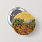 Olivenbäume, Gelber Himmel und Sonne, Vincent van  Button (Vorne & Hinten)