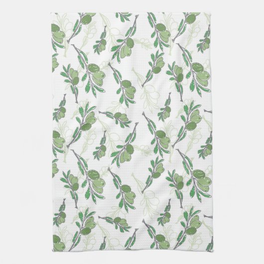 Olivenbäume Geschirrtuch (Vertikal)