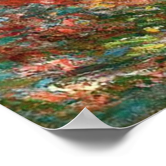 Olivenbäume im Garten Poster (Ecke)