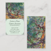 Olivenbäume in Bordighera, Claude Monet 1884 Visitenkarte (Vorne/Hinten)