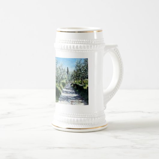 OLIVENBÄUME IN DER Toskana Bierglas (VorderseiteRechts)