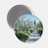 OLIVENBÄUME IN DER Toskana Magnet (Vorderseite/Rückseite)
