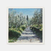 OLIVENBÄUME IN DER Toskana Serviette (Vorderseite)