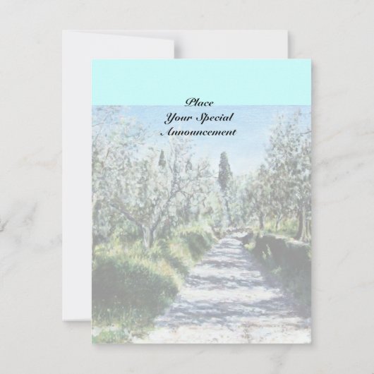 OLIVENBÄUME IN FLORENZ EINLADUNG (Rückseite)