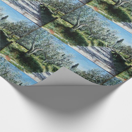 OLIVENBÄUME IN RIMAGGIO GESCHENKPAPIER (Ecke)