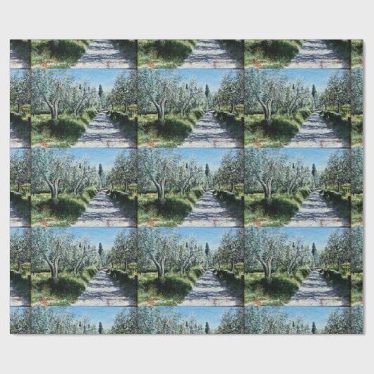 OLIVENBÄUME IN RIMAGGIO GESCHENKPAPIER (Flach)