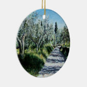 OLIVENBÄUME IN RIMAGGIO KERAMIKORNAMENT (Rechts)