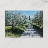OLIVENBÄUME IN RIMAGGIO / Toskana Landschaft Visitenkarte (Rückseite)