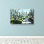 OLIVENBÄUME IN RIMAGGIO - TUSKANIE LEINWANDDRUCK (Insitu (Holzboden))