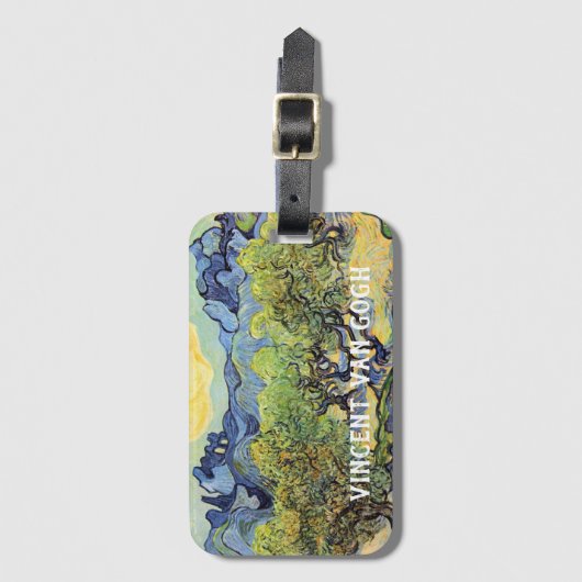 Olivenbäume mit Alpillen von Vincent van Gogh Gepäckanhänger (Vorderseite Vertikal)