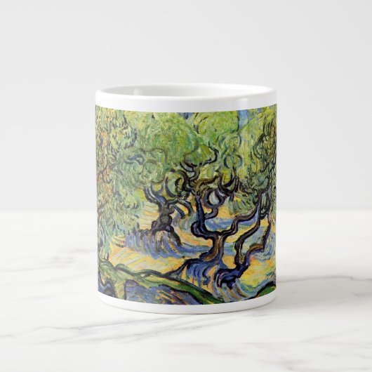 Olivenbäume mit Alpillen von Vincent van Gogh Jumbo-Tasse (Vorderseite)