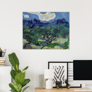 Olivenbäume mit Alpillen von Vincent van Gogh Poster