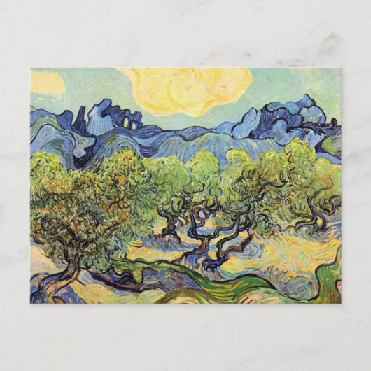 Olivenbäume mit Alpillen von Vincent van Gogh Postkarte (Vorderseite)