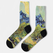 Olivenbäume mit Alpillen von Vincent van Gogh Socken (Linkes Detail)
