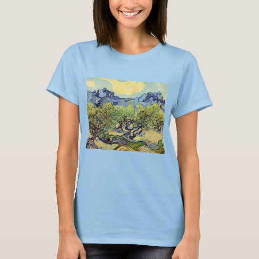 Olivenbäume mit Alpillen von Vincent van Gogh T-Shirt (Vorderseite)