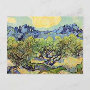 Olivenbäume mit Alpilles von Vincent van Gogh Postkarte