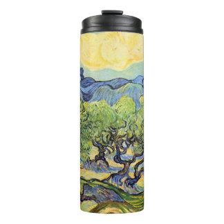 Olivenbäume mit Alpilles von Vincent van Gogh Thermosbecher