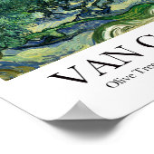 Olivenbäume mit den Alpen im Hintergrund Poster (Ecke)