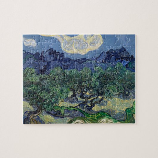 Olivenbäume mit den Alpen von Vincent van Gogh Puzzle (Horizontal)