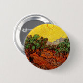 Olivenbäume mit gelbem Himmel und Sonne Button (Vorne & Hinten)