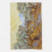 Olivenbäume mit gelbem Himmel und Sonne Geschirrtuch (Vertikal)