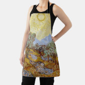 Olivenbäume mit gelbem Himmel und Sonne Schürze (InSitu)