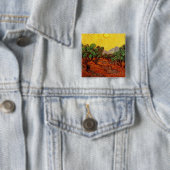 Olivenbäume mit gelbem Himmel und Sun Van Gogh Button (Beispiel)