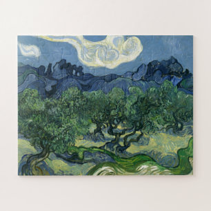 Olivenbäume nach Van Gogh Gemälde Art Puzzle