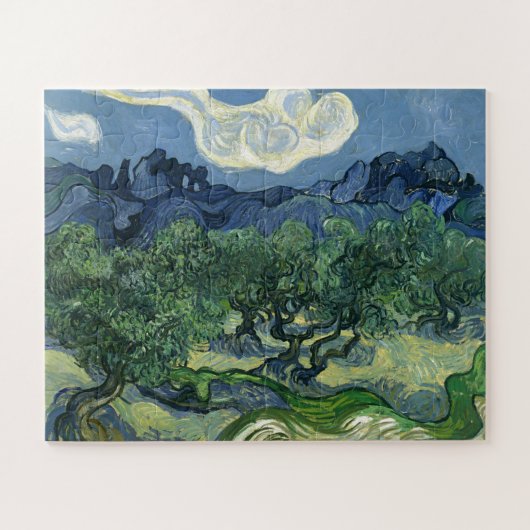 Olivenbäume nach Van Gogh Gemälde Art Puzzle (Horizontal)