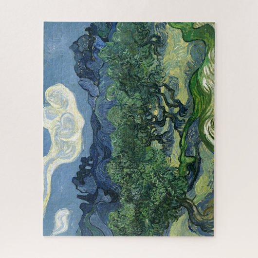 Olivenbäume nach Van Gogh Gemälde Art Puzzle (Vertikal)